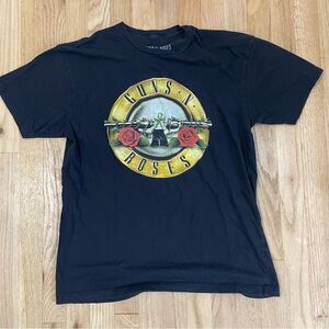 Guns N Roses T-Shirt Band Black Large Boxy Tee Rock Music 80s Hair Metal Grunge